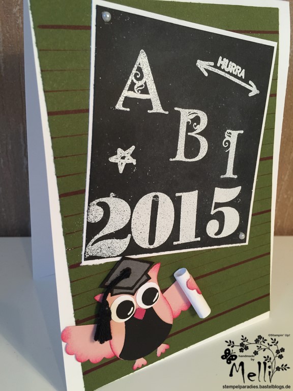 Stampin Up, Abikarte, Eulenstanze, Embossen1