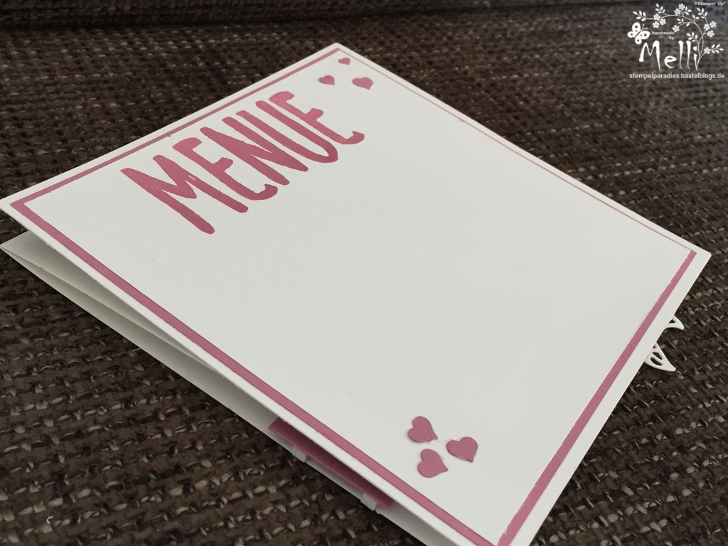 Stampin Up, Hochzeit, Einladung, Karten, Tischkarte, Menü, Mellis Stempelparadies, Zarte Pflaume (11)