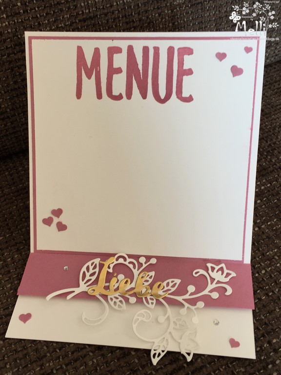 Stampin Up, Hochzeit, Einladung, Karten, Tischkarte, Menü, Mellis Stempelparadies, Zarte Pflaume (10)