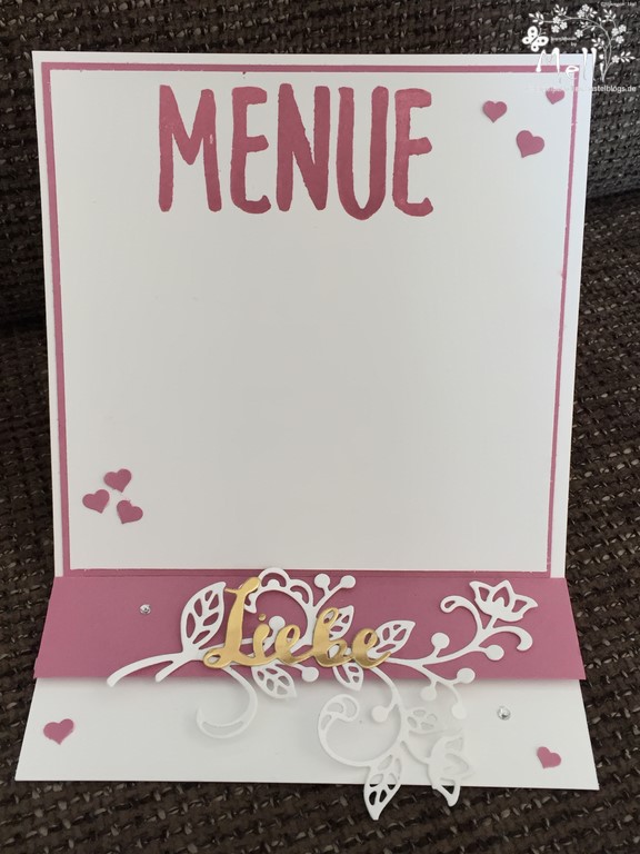 Stampin Up, Hochzeit, Einladung, Karten, Tischkarte, Menü, Mellis Stempelparadies, Zarte Pflaume (8)