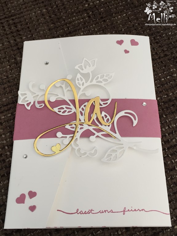 Stampin Up, Hochzeit, Einladung, Karten, Tischkarte, Menü, Mellis Stempelparadies, Zarte Pflaume (12)