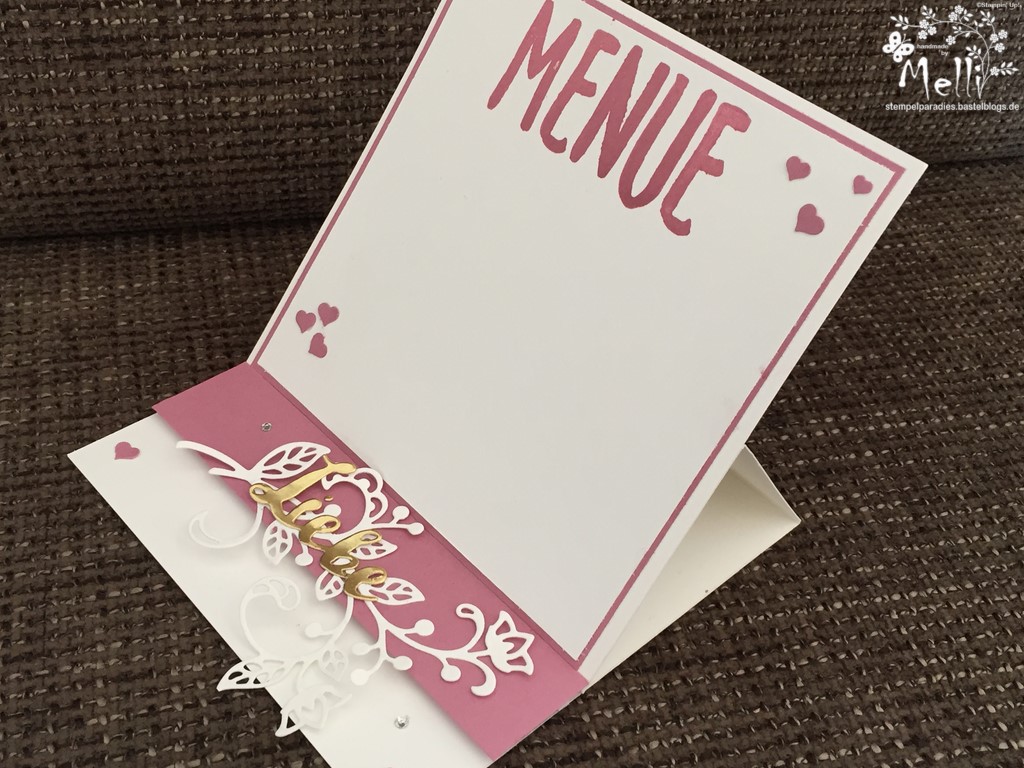 Stampin Up, Hochzeit, Einladung, Karten, Tischkarte, Menü, Mellis Stempelparadies, Zarte Pflaume (9)