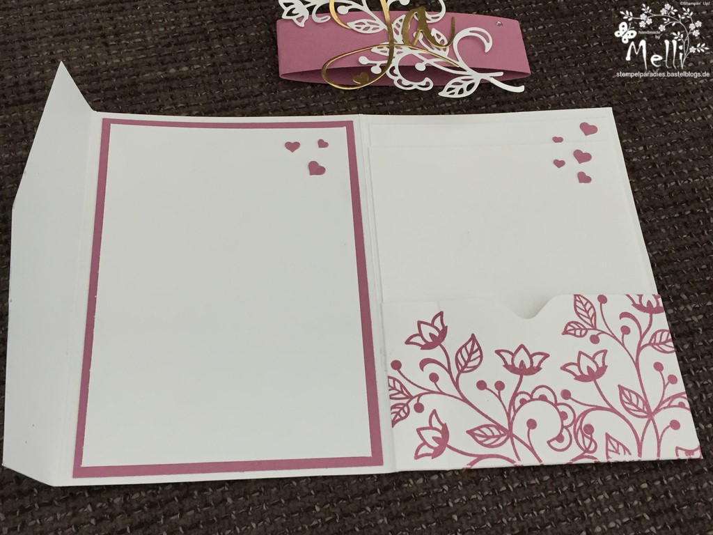 Stampin Up, Hochzeit, Einladung, Karten, Tischkarte, Menü, Mellis Stempelparadies, Zarte Pflaume (2)